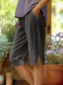 Elegant Plain Shorts Pants