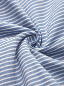 Casual Solid Color Striped Quarter Pants
